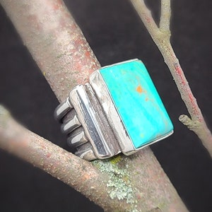 Beth Dutton Inspiriert Türkis und Sterling Silber große Statement Ring - auf Bestellung in Ihrer Größe - kostenloser Priority-Versand!