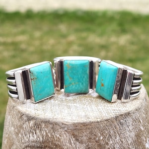 Beth Dutton Inspired Turquoise and Sterling Silver Large Statement Ring- Made to Order in Your Size- Free Priority Shipping! image 7