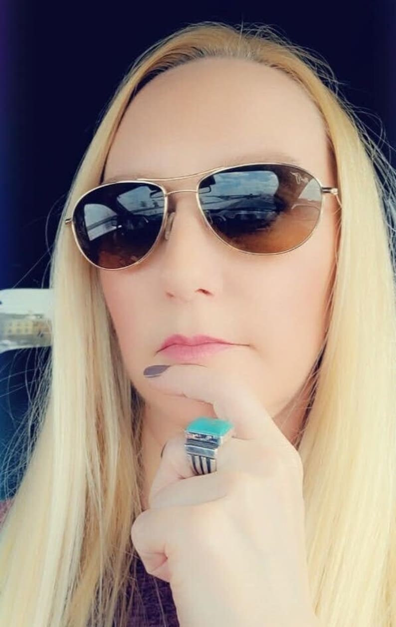 Beth Dutton Inspired Turquoise and Sterling Silver Large Statement Ring- Made to Order in Your Size- Free Priority Shipping! image 9
