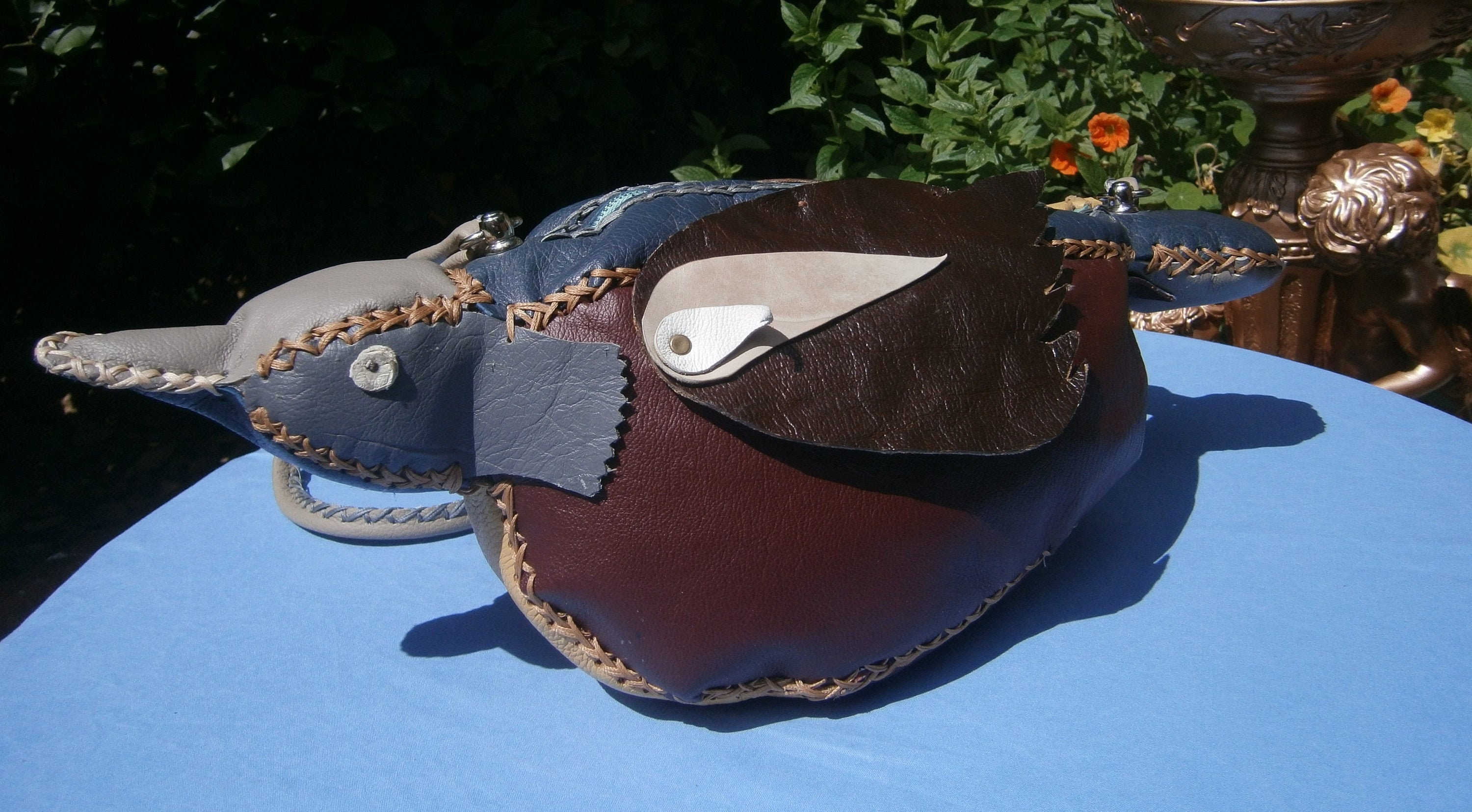 Unique duck shaped leather shoulder bag Etsy