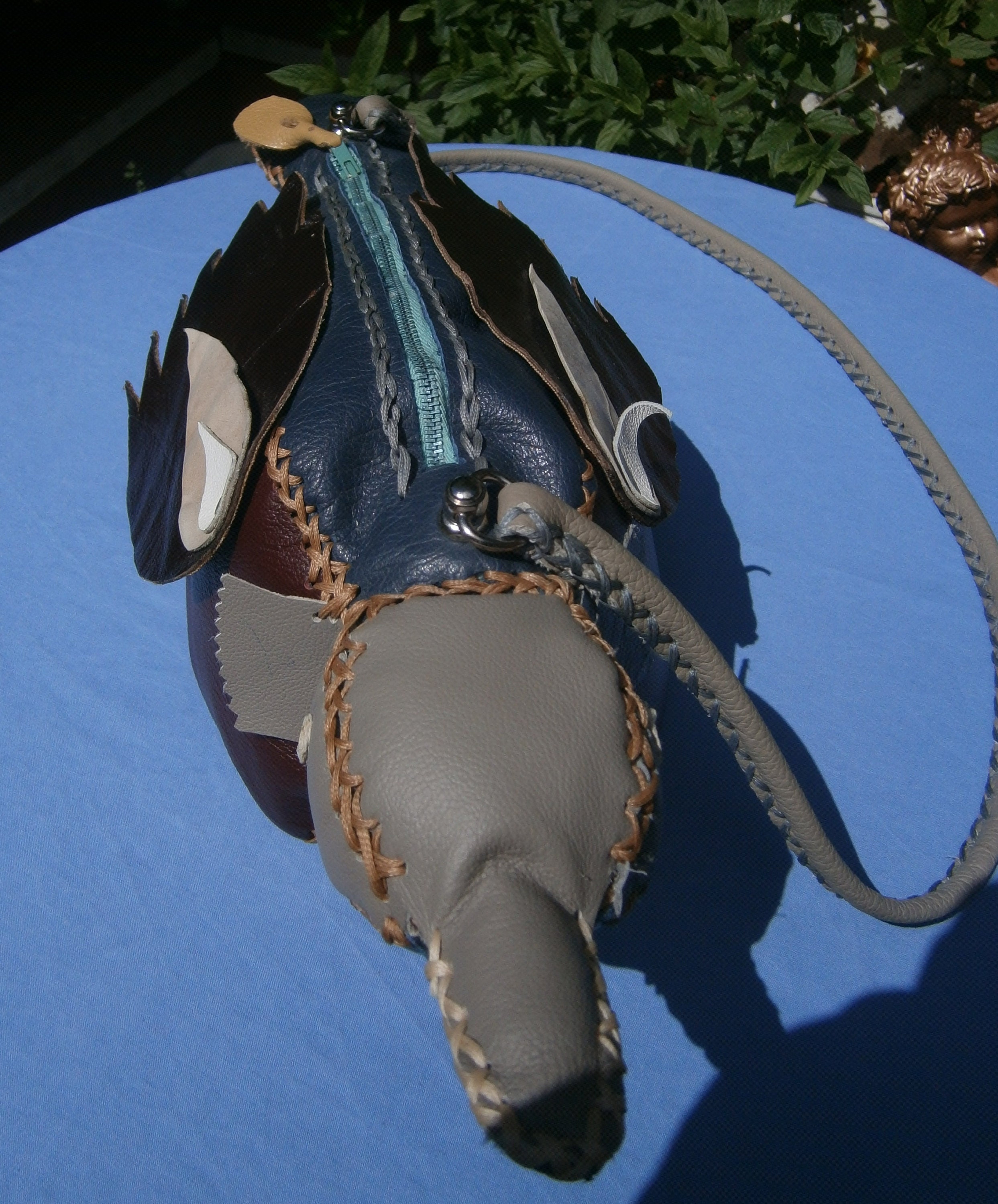 Unique duck shaped leather shoulder bag Etsy