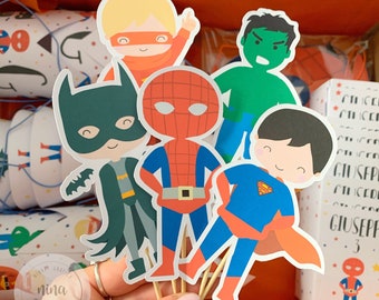 Party Kit "Superheroes" - Birthday Party - Party Invitation Card - Press Service on request.