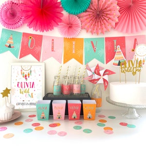 Party Kit Piccola Indianina Birthday party Party invitation ticket Press service on request. image 1