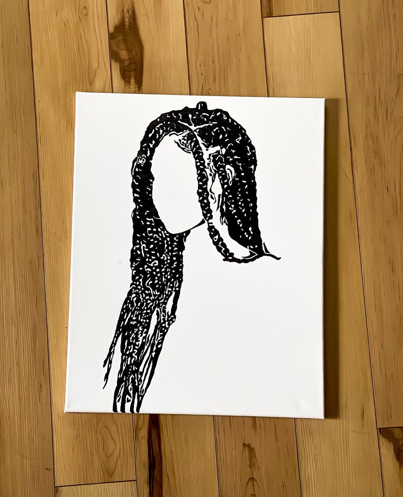 Box Braids Painting Etsy