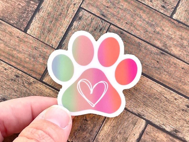 Paw Print Sticker Etsy