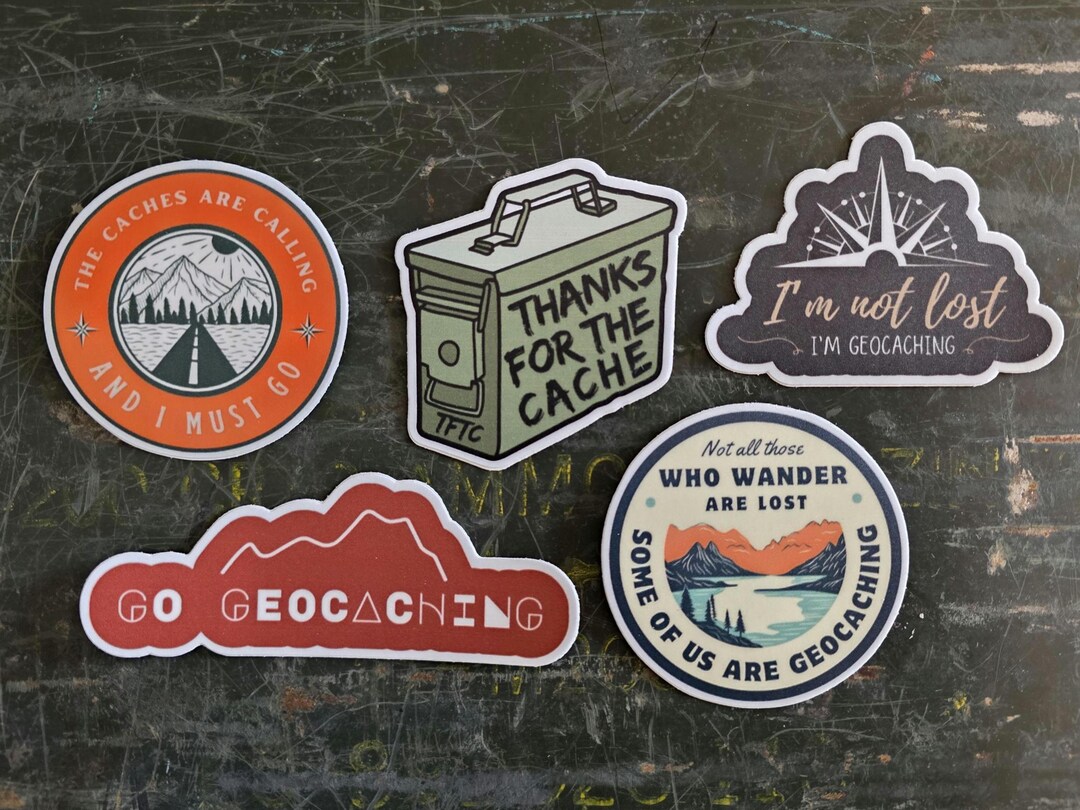 Geocaching Stickers – Weatherproof Vinyl Decal Pack - Etsy
