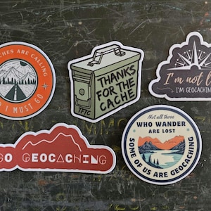 Geocaching Stickers - Wetterfestes Vinyl-Aufkleberpaket