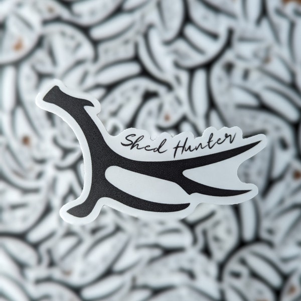 Shed Hunter 2.5" vinyl sticker weatherproof hunting stickers Buck Mule Deer Shed Antler