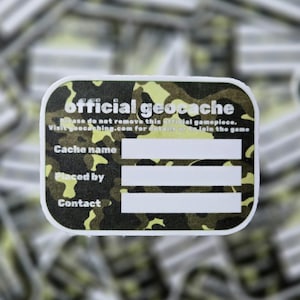 Geocaching 2.5&quot; vinyl sticker - weatherproof stickers - geocache label