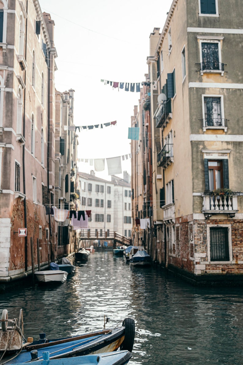 5x7 Travel Decor canal view Venice 8x10 Fine Art Matted Print Italy Europe