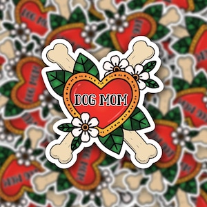 Dog Mom Sticker, Badass Dog Mom, Funny Dog Sticker, Dog Mom Gifts, Waterproof Sticker, Vinyl Sticker