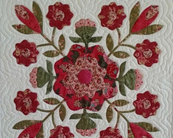 Canadiana Rose Applique Quilt Pattern