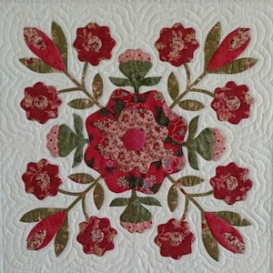Canadiana Rose Applique Quilt Pattern image 1