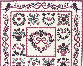 Hearts and Flowers Quilt Pattern by Rosemary Makhan