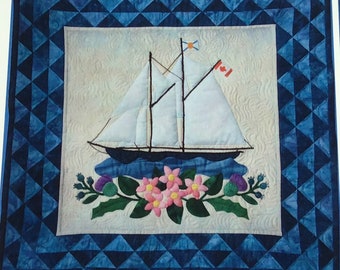 Bluenose Schooner Appliqué Quilt Pattern Digital  Download