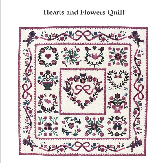 Heart Of Flowers Quilt Pattern Hearts And Kisses Vintage Keepsakes