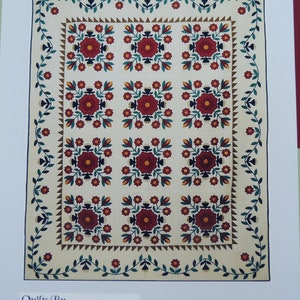 Canadiana Rose Applique Quilt Pattern Digital Download image 3