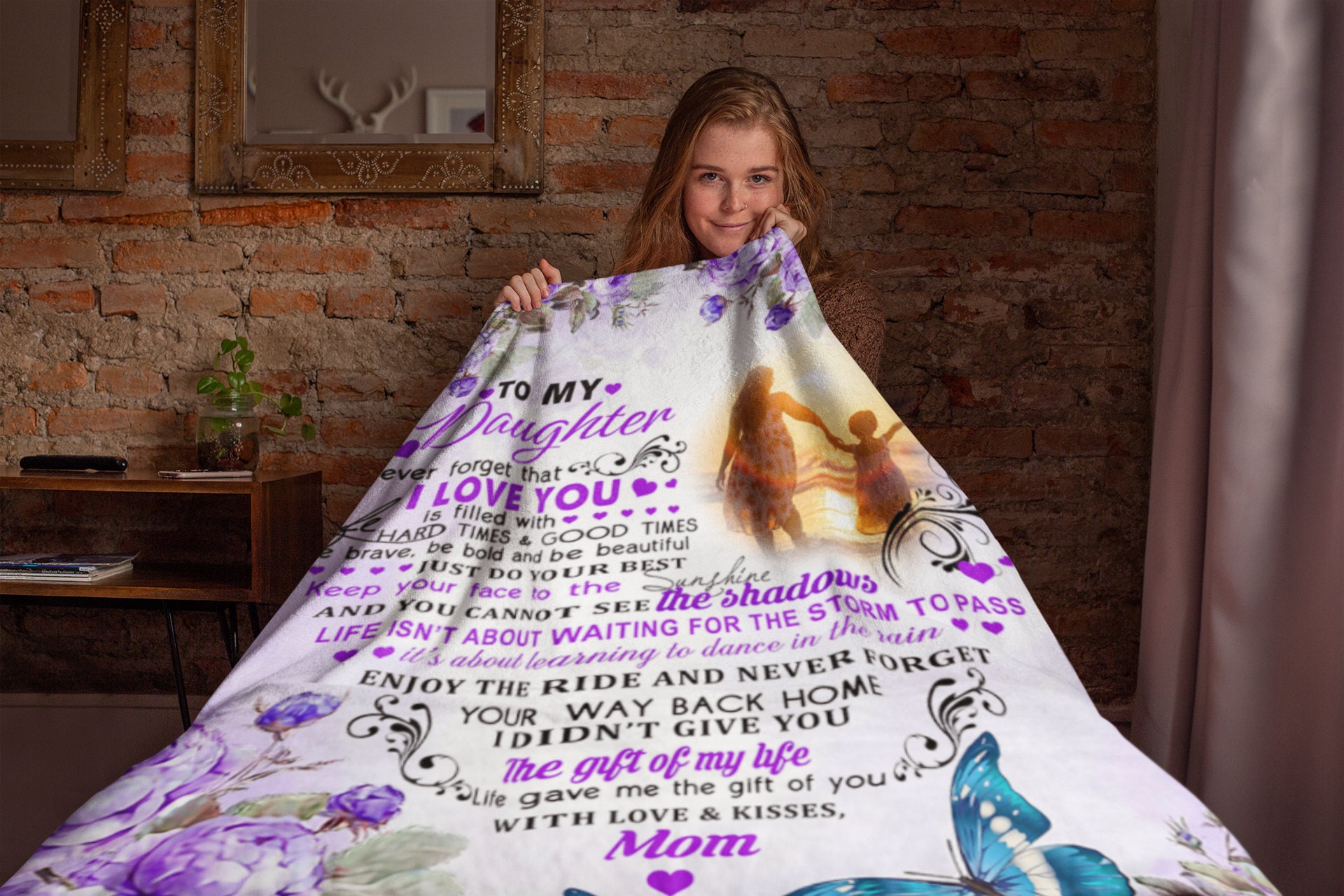 Daughter Blanket From Mom Daughter Birthday Gifts Daughter Etsy