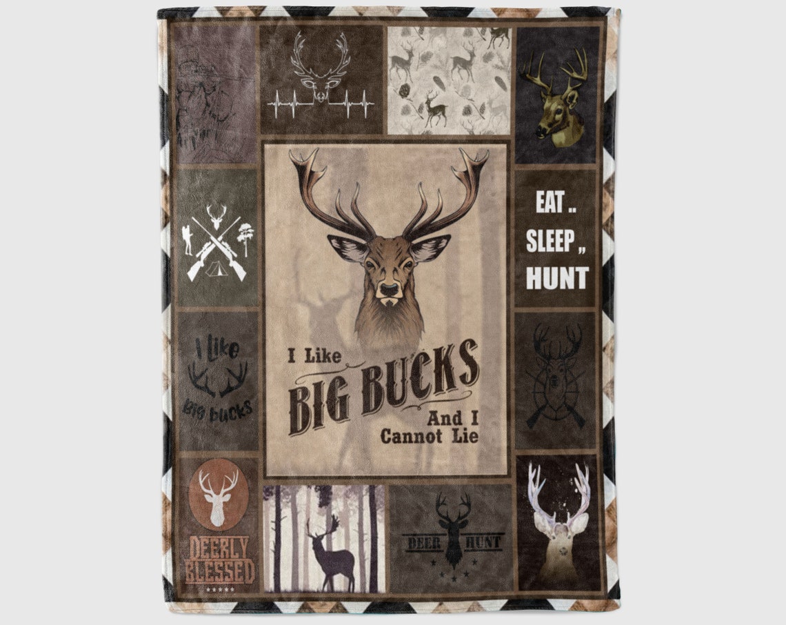 Deer Hunter Blanket Dad Hunting Blankets Deer Hunting Gifts Etsy