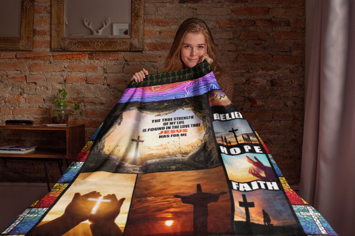 Jesus Blanket Faith Blanket Christian Blanket Jesus Christ Etsy
