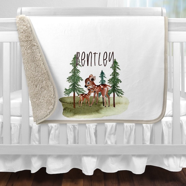 Deer Baby Blanket Etsy