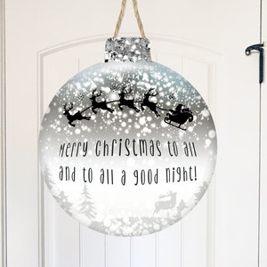 to all a good night santas flight Christmas Digital Design Hardboard Sublimation resizeable for multiple sizes blanks