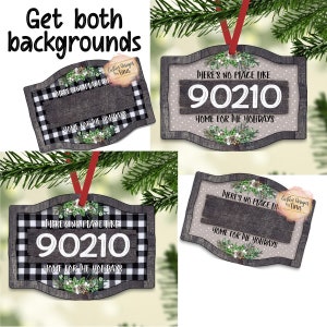 No place like Home Ornament für Zip-Codes 2 Design-Optionen instant download digitale Designs für Sublimation passt www.PSCreation.org Colonial