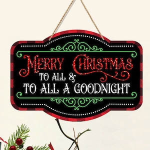 Merry Christmas to all and to all a good night Digital Design Hardboard Sublimation for out of the world hardboard shape