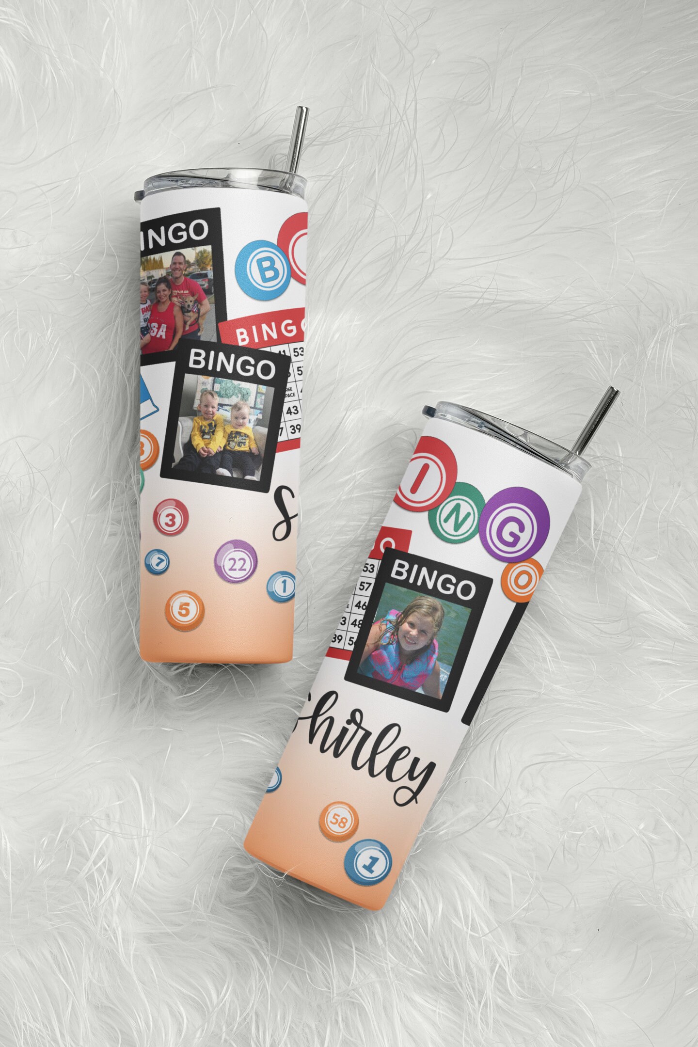 Bingo Tumbler Has 4 Photo Frames and Comes in 4 Fade Colors and ...