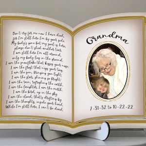 Memorial book photo frame add names, dates, sentiment instant download digital designs for Sublimation fits www.PSCreation.org open book