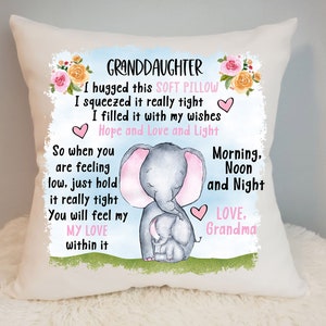Granddaughter design for pillows, blankets, t-shirts etc. cute adult and baby elephant instant download digital designs for sublimation image 1