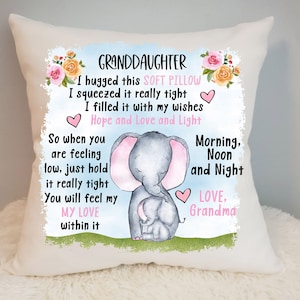 Granddaughter design for pillows, blankets, t-shirts etc. cute adult and baby elephant instant download digital designs for sublimation image 1