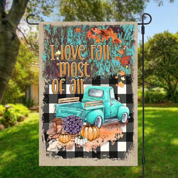 You get both designs - I love fall most of all and Falling for Fall Garden Flag Digital Sublimation Design