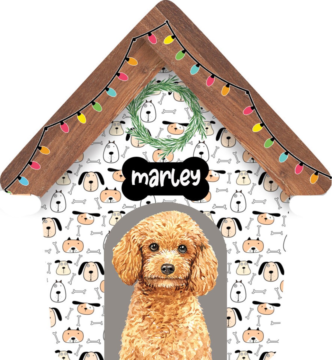 3 Design Options Wooden Dog House With Transparent Frame for Etsy