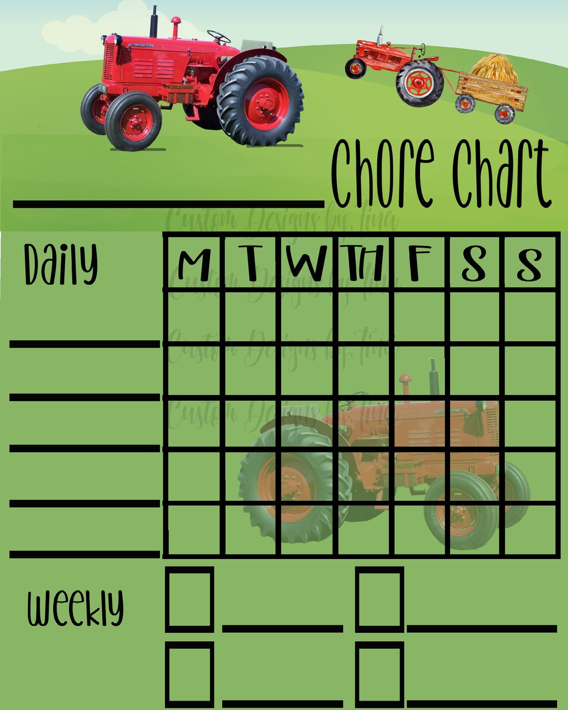 Chore Chart Bundle 2 Dry Erase Boards 6 Design Options Etsy