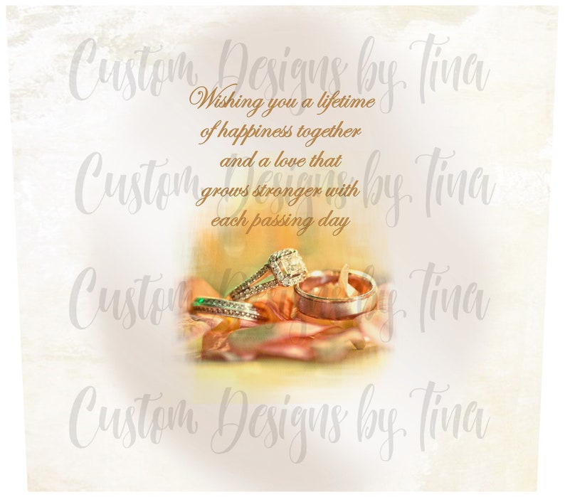 Beautiful Wedding Gift Wedding Rings and Verse With Blank Spot Etsy