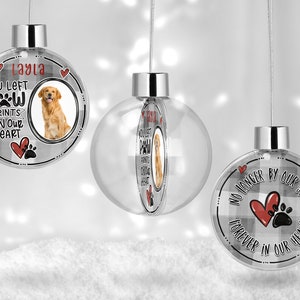 2 paw Memorial designs 1 with photo Floating ornament instant download Digital Design for sublimation fits DBGsupplyco.com floating ornament