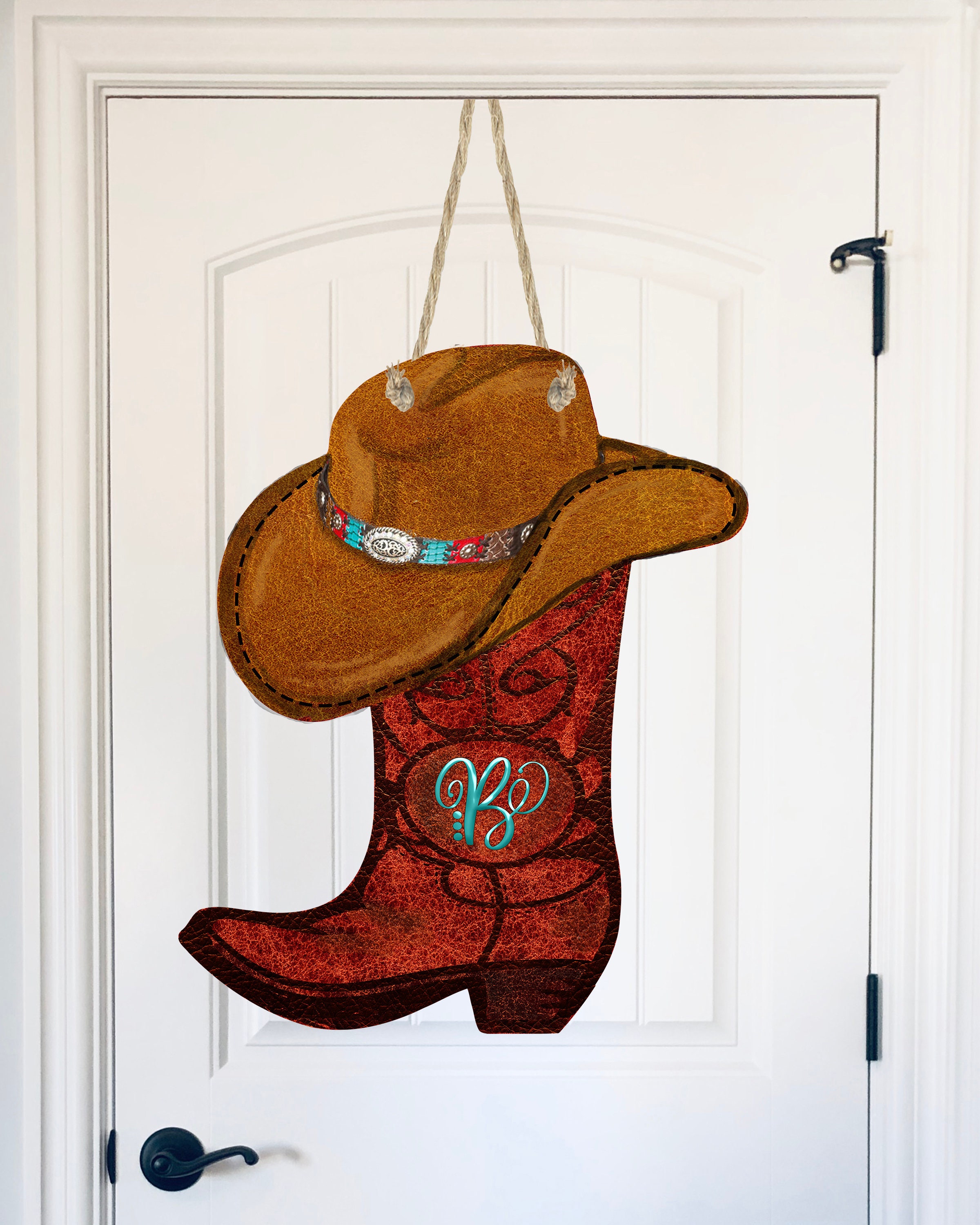 2 Designs Cowboy Boots and Hats With Space for Monogram. Etsy