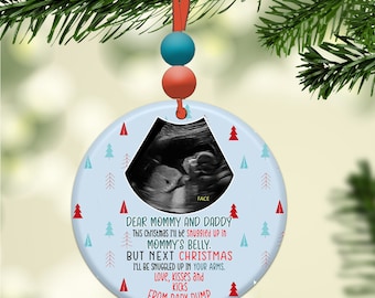 Baby Ultrasound pregnant ornament from baby in belly instant download digital designs for Sublimation round tags and ornaments