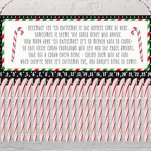 Candy cane countdown poem how many days til chrismtas instant download Digital Design for sublimation fits candy cane holder pscreation.org