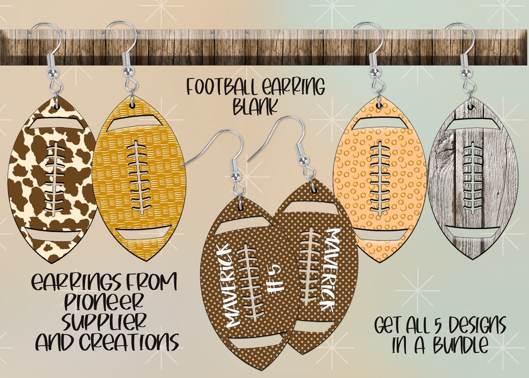 5 Different Football Designs Add Names Number Instant Download Digital ...