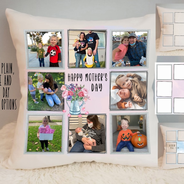 9 squares 8 frames for photos design for pillows, blankets, ccmes with 2 plain, Mothers Day instant download digital designs for sublimation