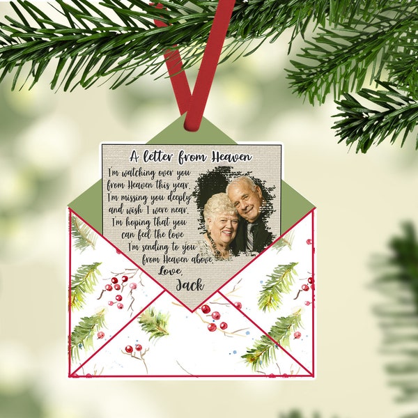 Christmas Letter ornament has 4 options photo or blank instant download Digital Design for sublimation fits pscreation.org letter blank