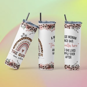 The Queen has retired leopard rainbow I&#39;m outta here to personalize for sublimation digital design instant download for 20 oz skinny tumbler