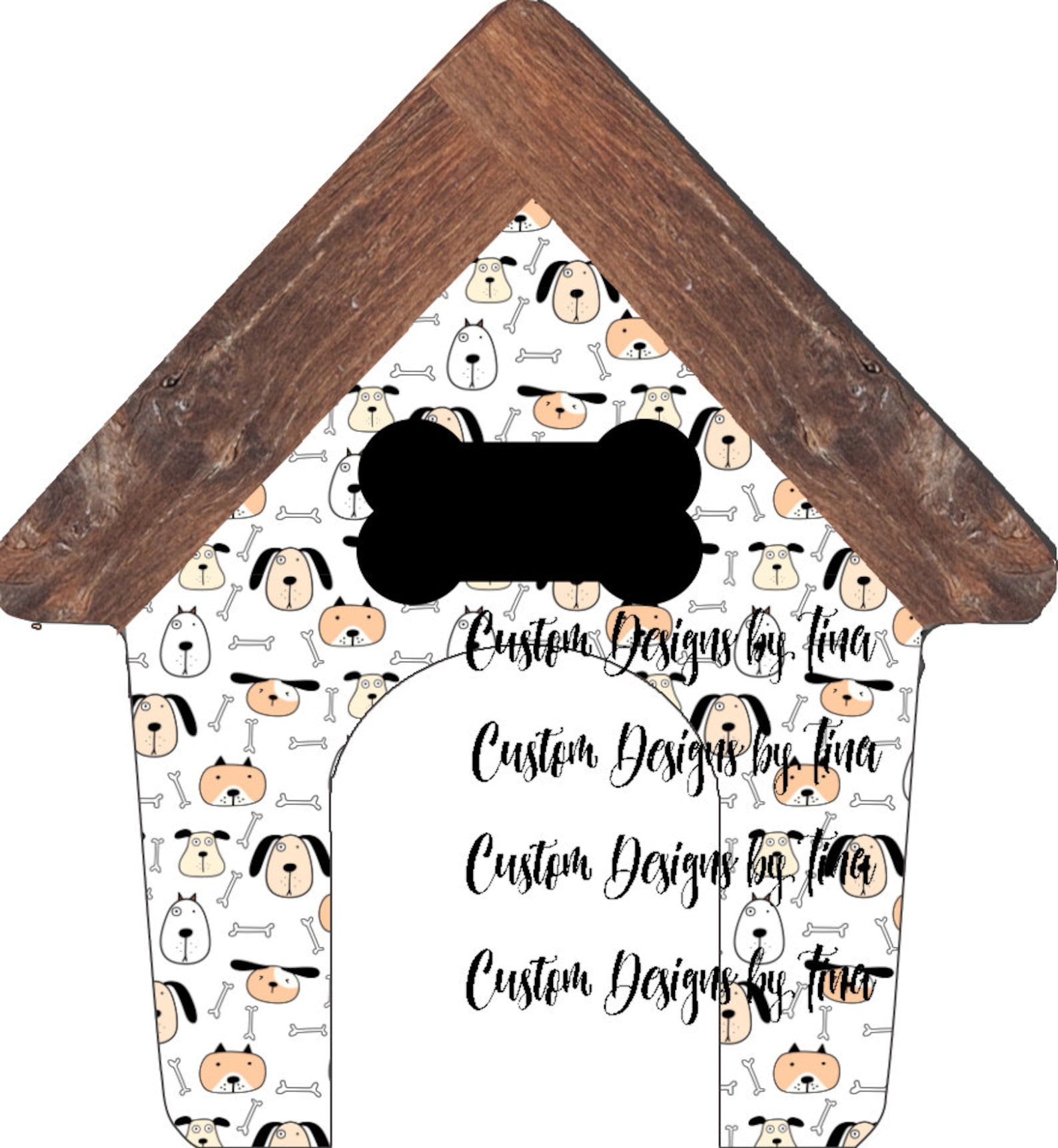 3 Design Options Wooden Dog House With Transparent Frame for Etsy