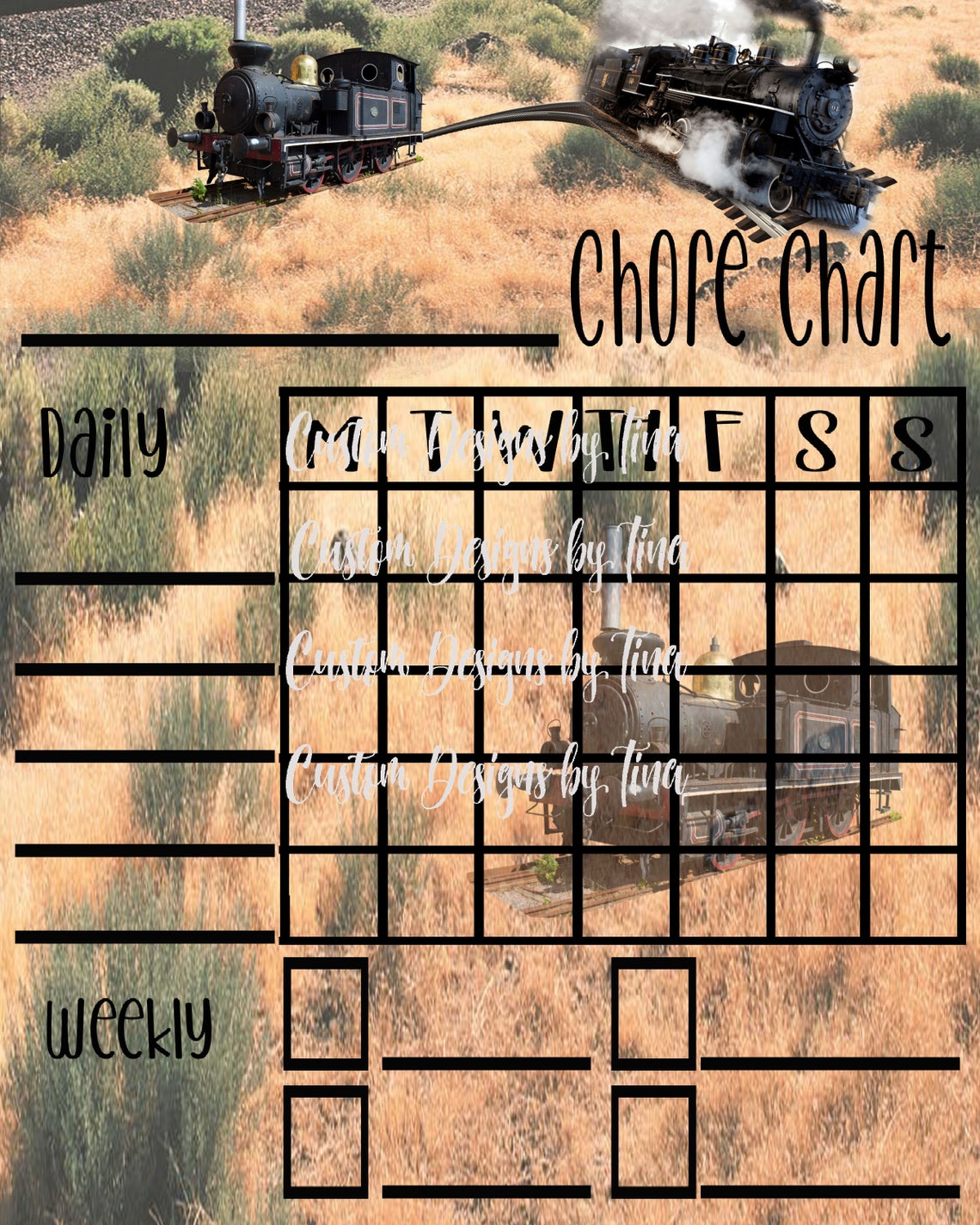 Chore Chart Bundle 2 Dry Erase Boards 6 Design Options Etsy