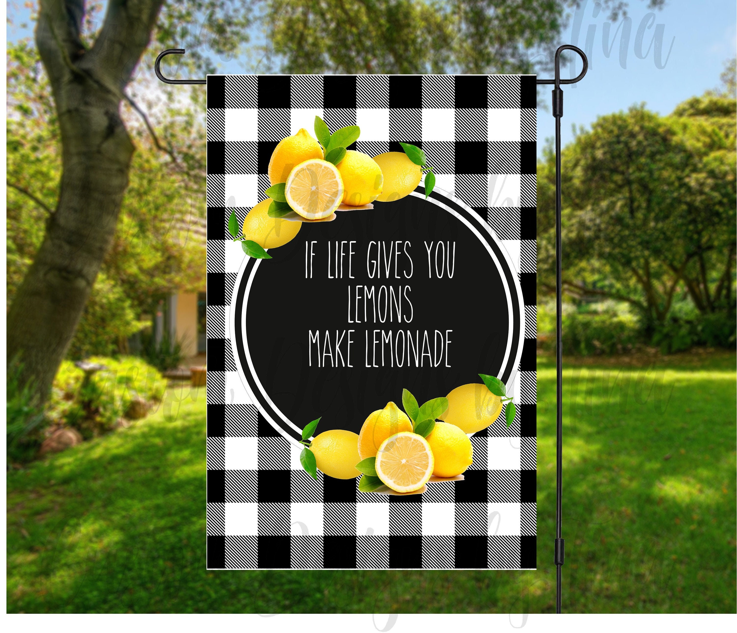 If Life Gives you Lemons make Lemonade Garden Flag Digital | Etsy