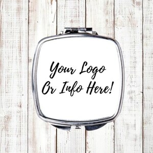 Custom Compact Mirror - Promo Product - Makeup Artist Gift - Makeup Artist Promotional Item - Hair Stylist Promotional Product - Stylist