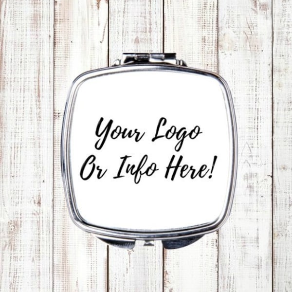 Custom Compact Mirror - Promo Product - Makeup Artist Gift - Makeup Artist Promotional Item - Hair Stylist Promotional Product - Stylist