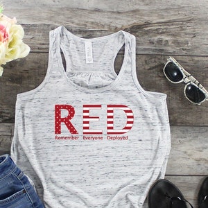 RED Friday Shirt -  Remember Every Deployed - Support Our Troops Shirt - Deployment Shirt - Military Family Shirt - Military Shirt